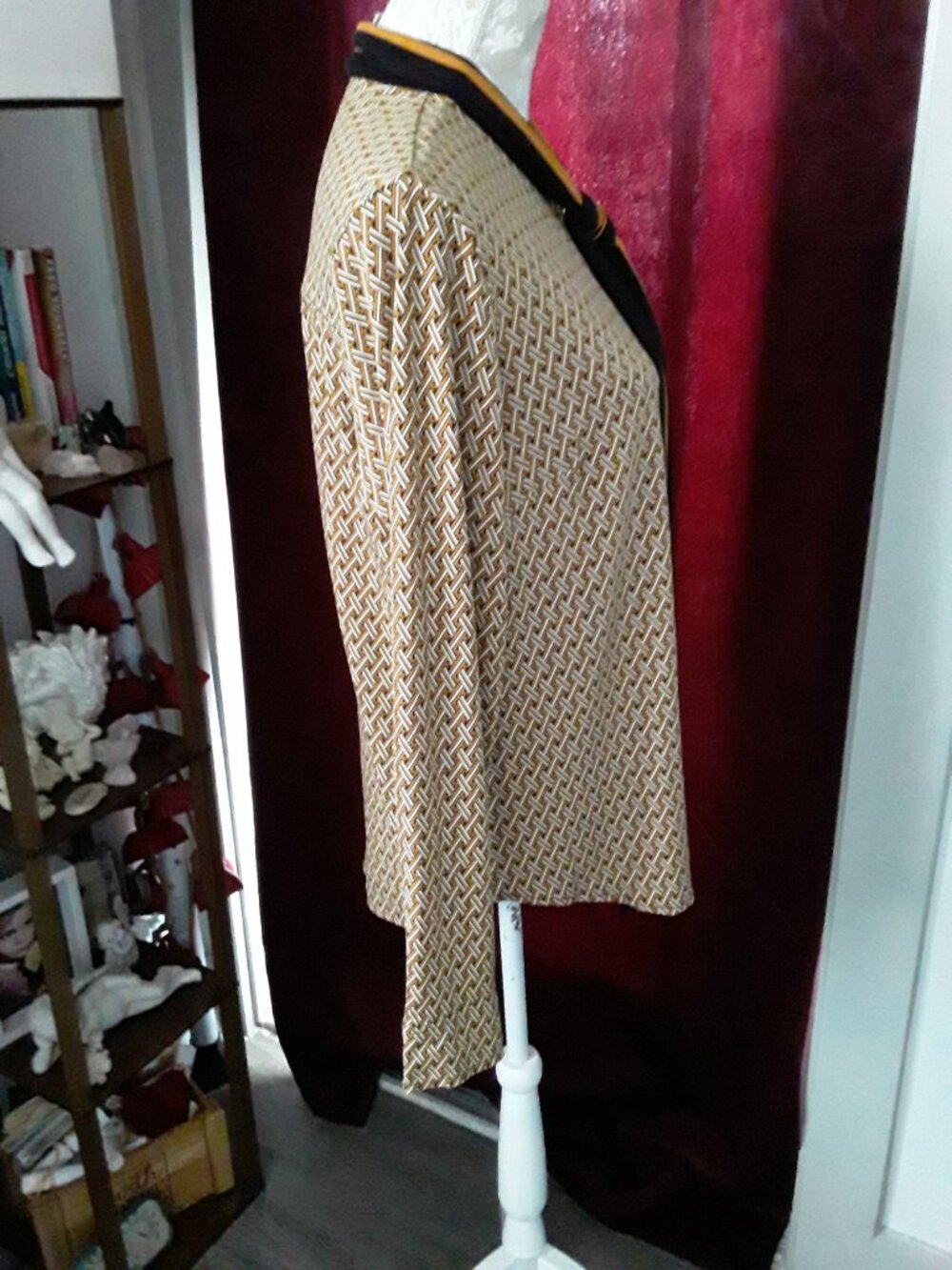 MICHAEL Michael Kors tie neckline gold accent top size L - Picture 5 of 9